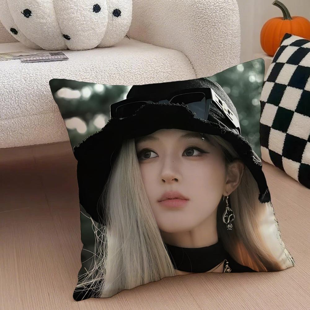 Cute Talented Chinese Beautiful Actress RRosy Cushion Cover Throw Pillow Cover Hidden Button Durable Polyester Chair Cushion