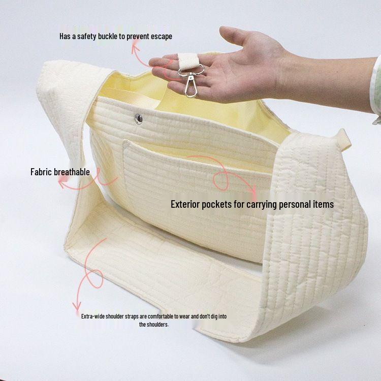 Crossbody Portable Pet Outing Bag with Front Pocket for Cats and Small Dogs