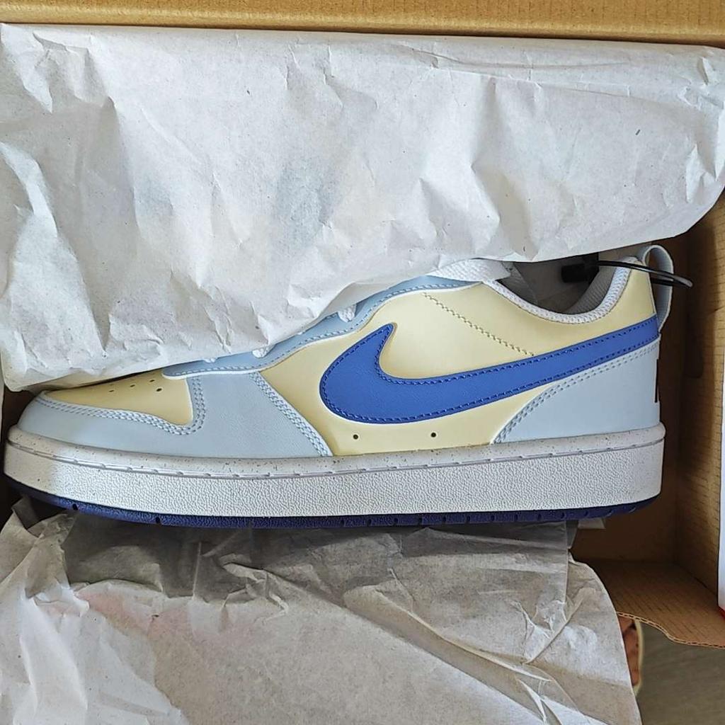 Nike Court Borough Low Recraft GS Coconut Milk Polar White Детские кроссовки Синие Голубые Темно-фиолетовые FV8120-141