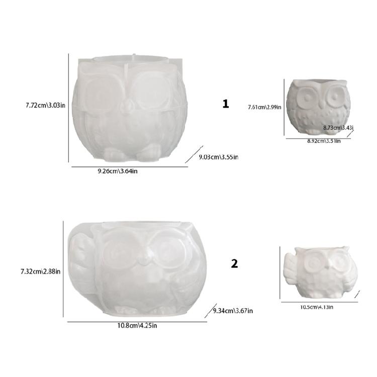 Силиконовая форма «Сова» для легкого извлечения, для проектов из эпоксидной смолы и декоративной банки для хранения, форма для суккулентов