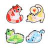 Cute Graffiti Cat Badges Kawaii Colorful Kitten Enamel Pin Cartoon Multicolor Animal Brooch Accessories Decor Gift