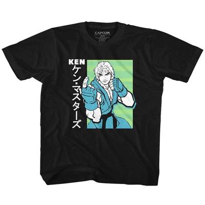 Street Fighter Ken Youth Черная футболка унисекс