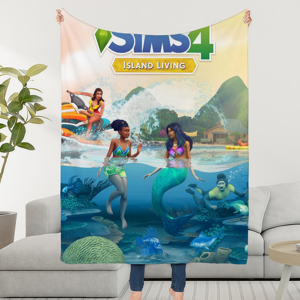 Плед-покрывало S-Sims 4, суперуютный, плюшевый, для гостиной, дивана, игр, дивана, детский, подарки на день рождения