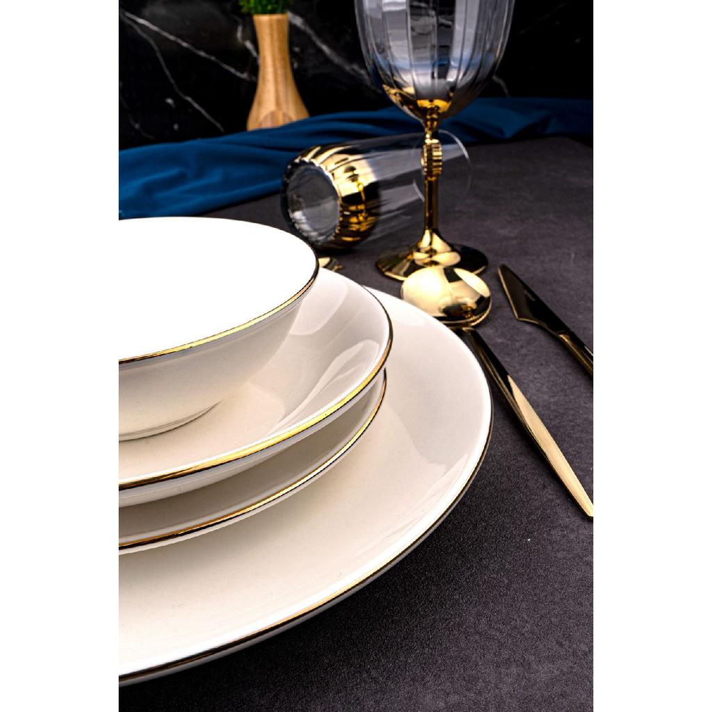 Naz - 24 Piece Dinner Set For 6 Persons White