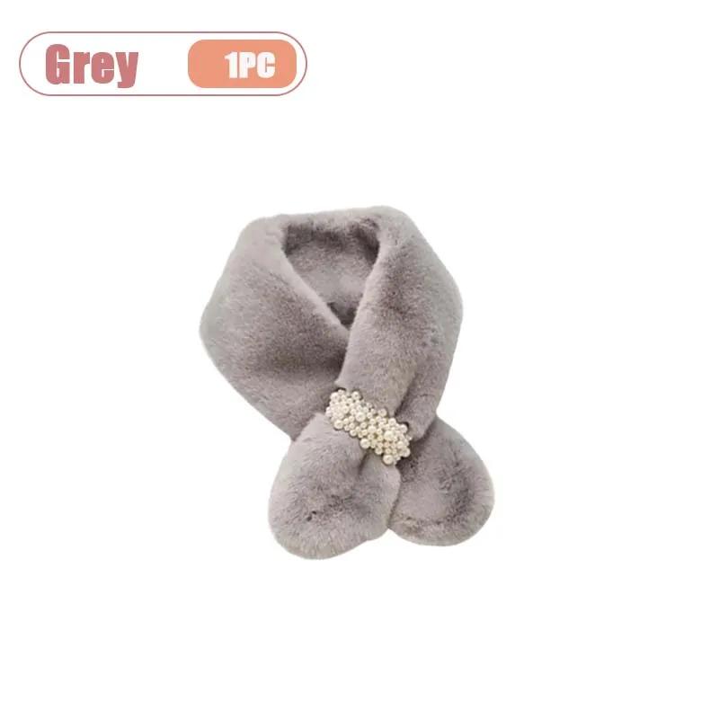 Женский зимний шарф из искусственного кроличьего меха, теплый мягкий воротник-шарф, корейский стиль, уютный шейный платок, модный аксессуар на осень-зиму