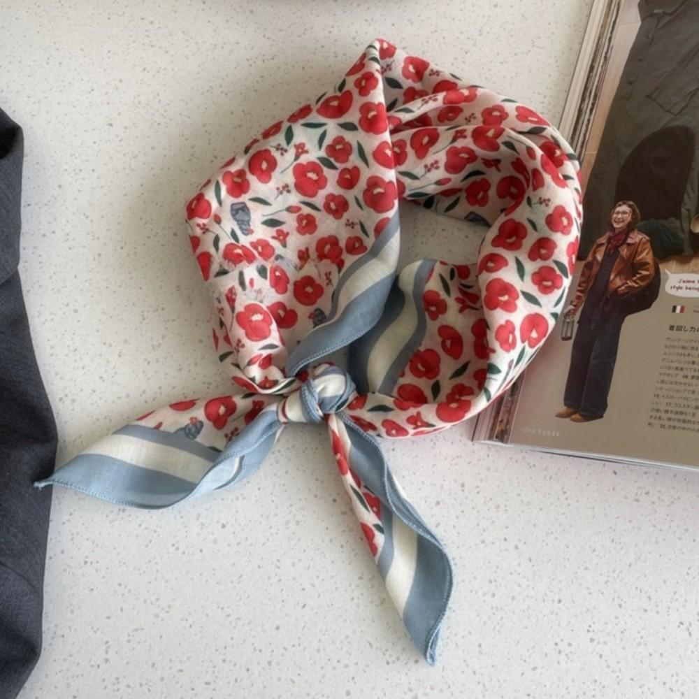 Cotton Linen Square Scarf 58cm Bandana Scarves High Quality Women's Silk Scarf Neck Decorative