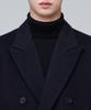 Musinsa Standard Cashmere Blend Daddy Shoulder Double Long Coat [Charcoal Grey]