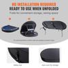 10 Player Foldable Poker Table, Blackjack Texas Holdem Poker Table with Padded Rails and Stainless Steel Cup Holders, Portable Folding Card Board Game