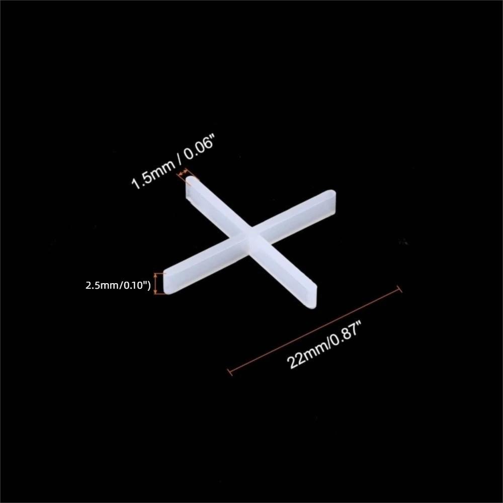 2500pcs Reusable Tile Leveling Clips 1mm 1.5mm 1/16 Inch Cross Tile Spacers Floor Leveling