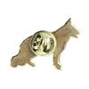 German Shepherd Dog, Alsatian Wolf Dog II - gold-plated pin brooch, elegant dog ornament, unique pin by Art-Dog brand