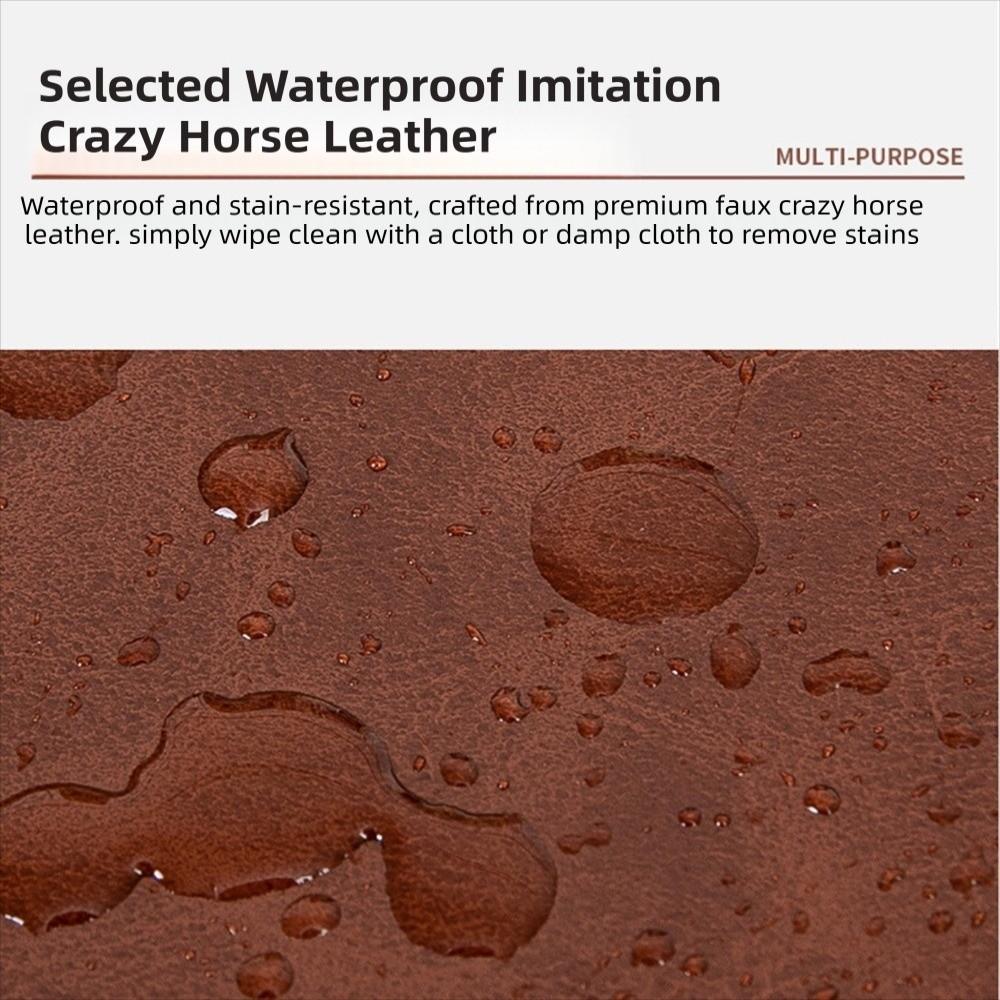 Кожаный коврик для клавиатуры и мыши Нескользящая подкладка для письма Ретро Защита стола Домашний офис