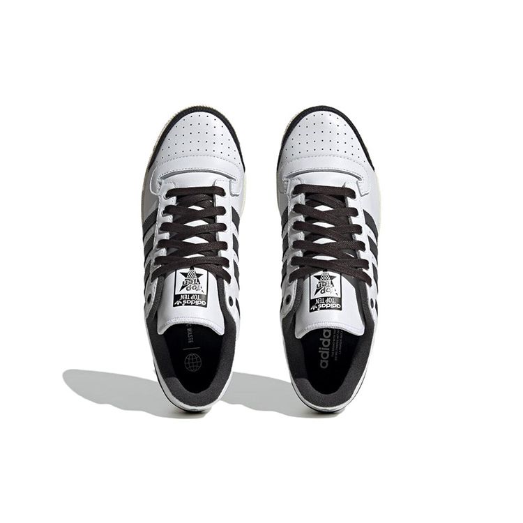 adidas Оригинальные кроссовки Top Ten Low с низким верхом, устойчивые к скольжению, прочные, унисекс, белые, черные IF5415