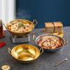 Сервировочная миска ZISIZ с чеканкой и двойными ручками