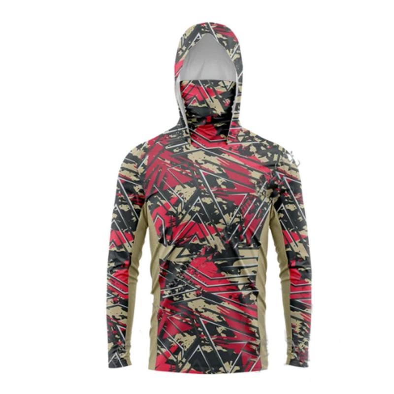 UV Protection Fishing Shirt With Hood Face Cover Quick Dry Breathable Long Sleeve Men Women Outdoor Angling