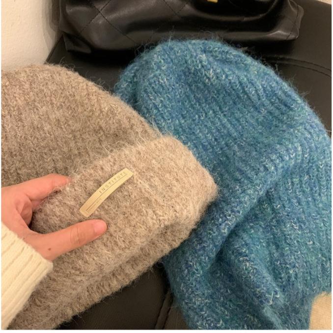 Шерсть, содержащая пряжу осень-зима, ворсовая шапка с большой окружностью головы, универсальная повседневная холодная шапка, теплая шапка, защита ушей, вязаная шапка