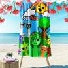 Custom NameRainbow, Sun, Friends Beach Towel Soft Microfiber Summer Towel Quick Dry Absorbent Towel for Beach Swimming Pool Travel
