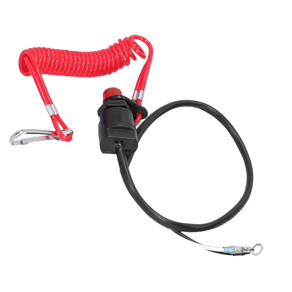 Universal Boat Outboard Engine Motor Kill Stop Switch With Safety Tether Lanyard Kit