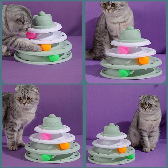 Кошачьи дорожки, игрушечная креативная 4-уровневая развлекательная тарелка, игровая игрушечная башня, треки