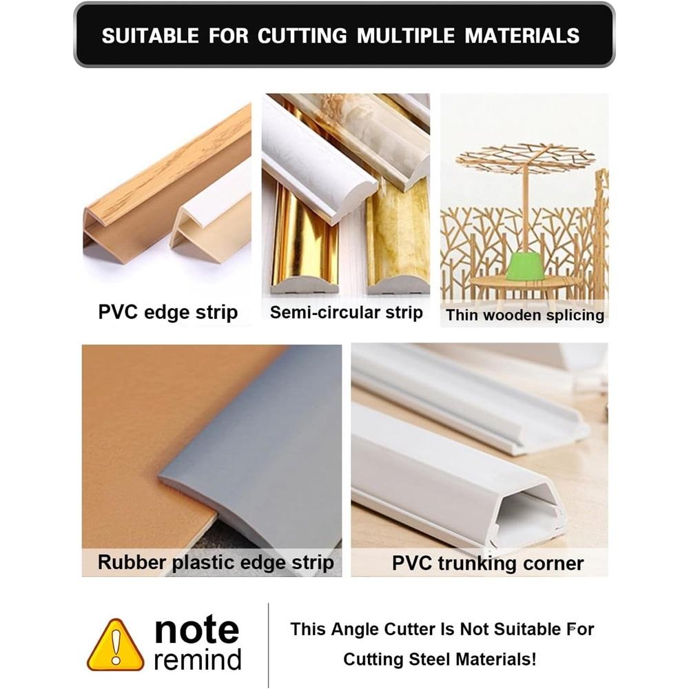 45° - 135° angle cutting scissors, quarter-circle cutting tool, used for cutting PVC, PPR, PE pipes, cork, including 10 spare blades