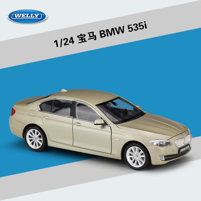 WELLY 1:24 BMW 535i Sedan Alloy Die-Cast Model Car - Official Licensed Luxury Car with Opening Doors Collector's Display Gift
