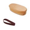Ланч-бокс Osaka Choseido деревянный с полостью, овальный, одноуровневый, с бонусной большой коричневой лентой объемом 420 куб. см (Вереск)
