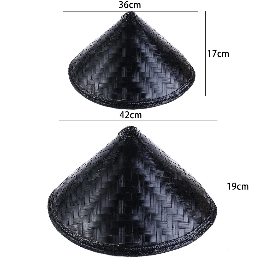 Kung Fu Hats Dance props Bamboo Rattan Hats Men Fisherman Hats Weave Straw Hats Tourism Rain Caps