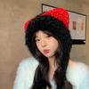 Plush Cute Cat Ear Hat Women's Winter Warm Ear Protection Pullover Hat Showing Face Small Versatile Fashion Knitted Wool Hat