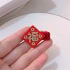 Embroidery Children Red Hairpin Lion Dance Ancient Style Hairpin Sweet Hanfu Hair Sticks  Baby