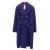 French Angora Cashmere Blend Old Ulster Coat 38 Purple Women Used
