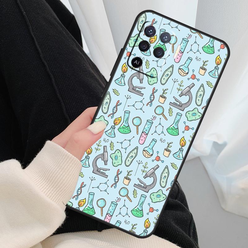 Science DNA Biology Case For Oppo A96 A76 A16 A60 A98 A58 A78 A18 A38 A80 A40 A77 A57 A17 A74 A54 A94 A15 A5 Pro