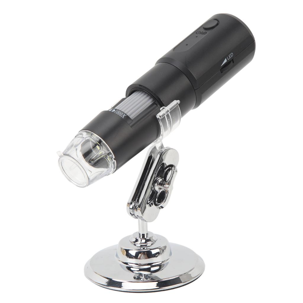 Беспроводная цифровая камера для микроскопа WiFi с увеличением от 50X до 1000X, USB, регулируемая подставка, светодиодная подсветка