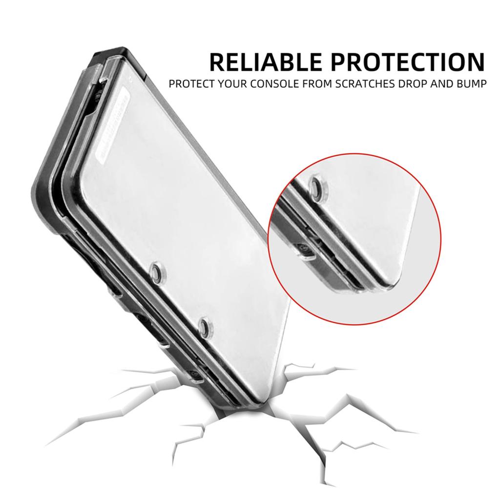 Crystal Clear Cover Plastic Case Gamepad Frame Skin Protective Housing Fit for New 3DS XL LL / New 3DS Gaming Accessory