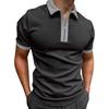Повседневная летняя мужская футболка-поло с коротким рукавом, модная футболка-поло на молнии, повседневная, приталенная, дышащая, модная