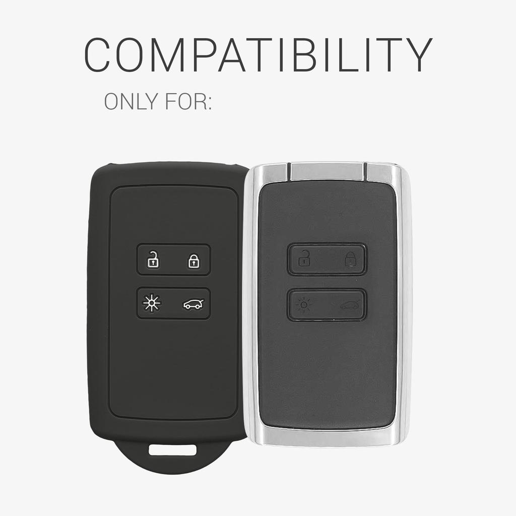 kwmobile Renault 4-Button Car Key Smart Key (Only Compatible with Keyless Go) Case -