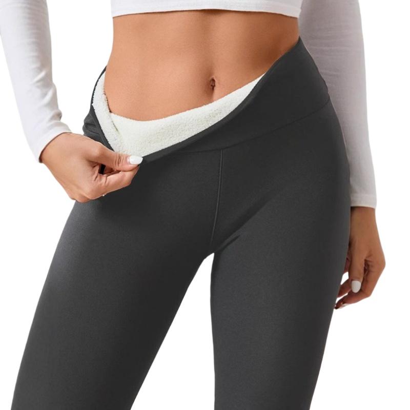 Women Sherpa Lined Leggings High Waisted Thermal Winter Pants Fleece Plush Yoga Bottoms Warm Tights