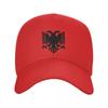 Personalized Flag Of Albania Eagle Baseball Cap for Unisex Women Breathable Albanian Pride Dad Hat Streetwear Snapback Caps