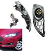2Pcs LED Fog Light Long-lasting High Brightness White Lens Black Front Fog Lamp D2BZ15266CB for FORD FIESTA JA8 2013.01-2017.12