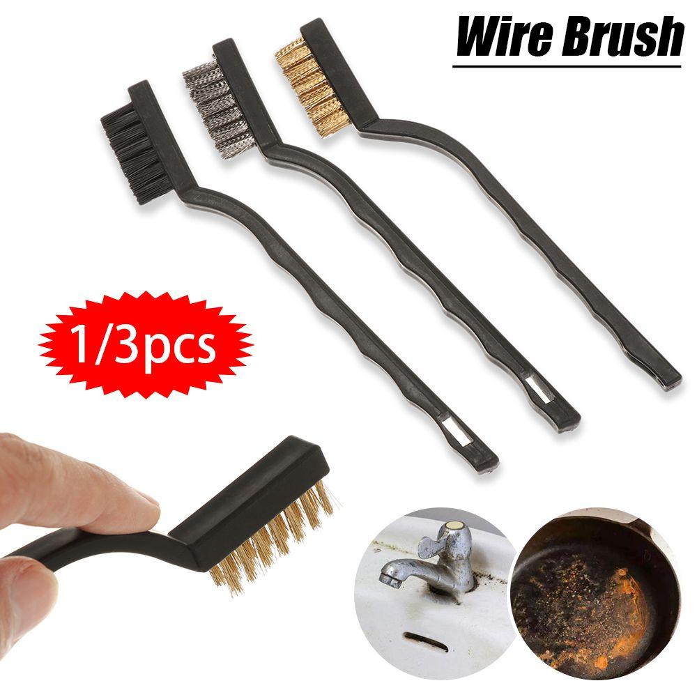 Car Stainless Steel Cleaning Brushes Grill Clean Tool Wire Brush Rust Paint Remove Tool