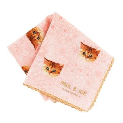 Марлевый платок Paul Joe с Нунет и цветами PAUL JOE ACCESSORIES & (розовый) [100% Хлопок] Женский носовой платок, 42 см, & 000286-0002-01