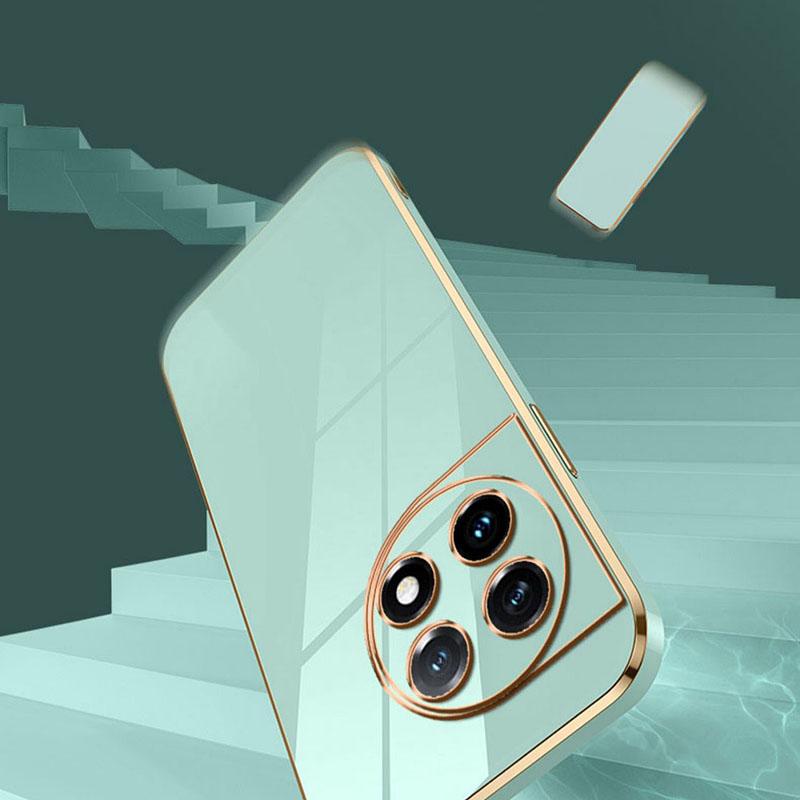 Роскошный чехол для телефона с квадратным покрытием для OnePlus 11 11R OnePlus11 OnePlus11R One Plus 11 5G противоударная мягкая силиконовая задняя крышка