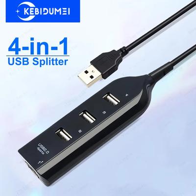 USB-хаб 4-в-1 USB 2.0 сплиттер USB док-станция 480 Мбит/с высокоскоростная передача OTG адаптер для ПК ноутбука Macbook Pro