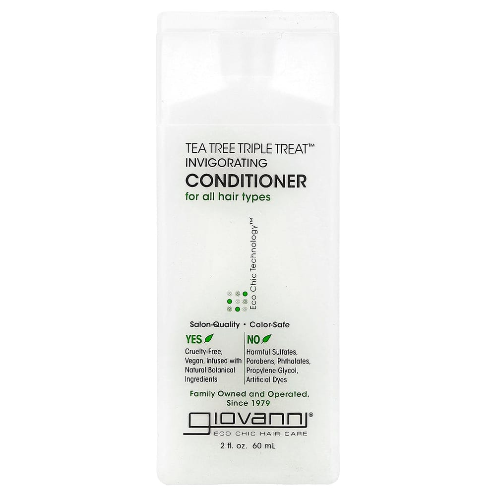 Giovanni Tea Tree Triple Treat Invigorating Conditioner for All Hair Types, 60ml (2 fl oz)