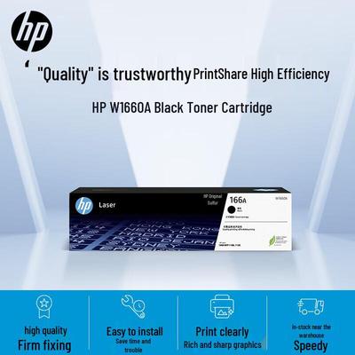 HP 166A W1660A Оригинальный черный картридж с тонером