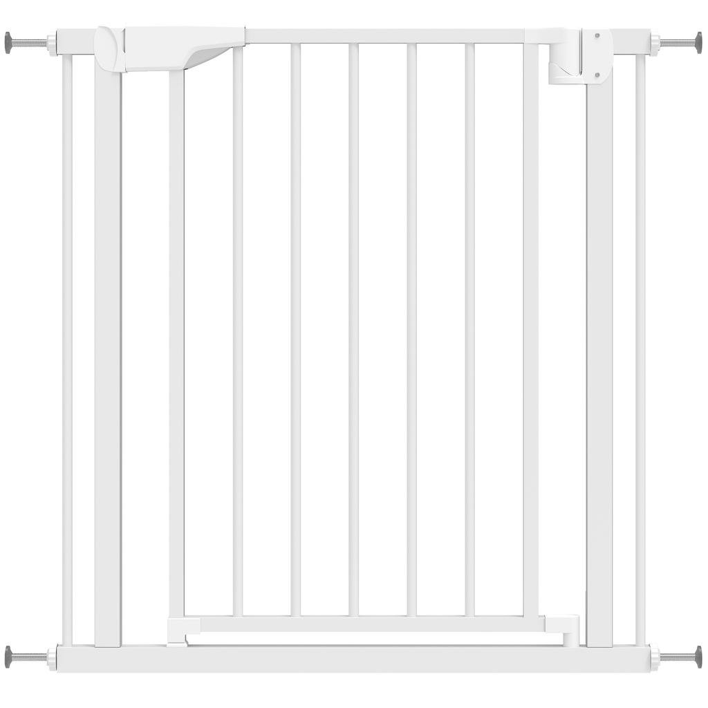 Baby Gate Pet Safety Gate Pressure Fit 76 81 Cm Wide With Two Way Open One Hand Opening