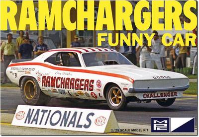 Platts MPC Ram Chargers Dodge Challenger Funny Car Пластиковая модель MPC964 1/25 (Машина)