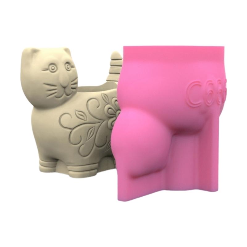 Soft Silicone Ornament Molds Shaped Vase Molds Unique Flowerpot Moulds Silicone Suitable for Resin Clay