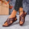 Fashion 2025 New Ladies Shoes Basic Open Toe Women's Sandals Fashion Casual Plus Size Summer Light Soft Bottom Best Seller Flat Sandals
