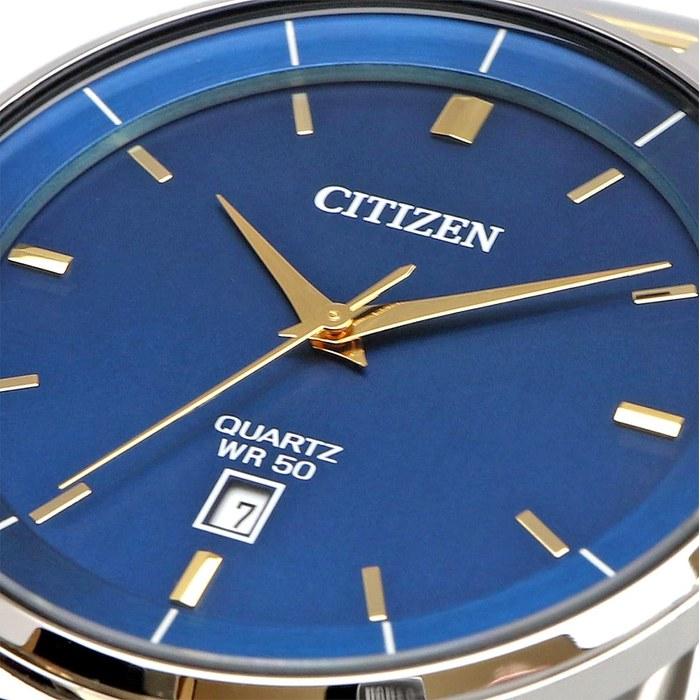 Citizen Мужские кварцевые часы BI5124-50L Синий Серебристый x Золотой