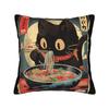 Cat Ramen Anime Kawaii Cat Pillow Case Square Pillow Cover For Chair Sofa Home Decor Kawaii Pillowcases