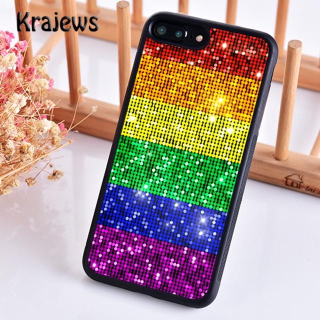 Krajews Gay Lesbian LGBT Rainbow Pride ART Phone Case For iPhone 17 Air 16 15 14 plus 11 12 13 pro max coque Fundas